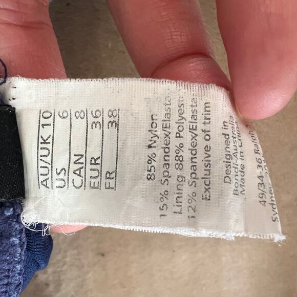 Niptuck Swim US 6 Blue White Striped Convertible One Piece Swimsuit Swimwear - Picture 9 of 10